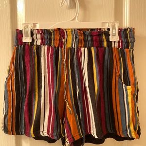 Rainbow Striped Shorts